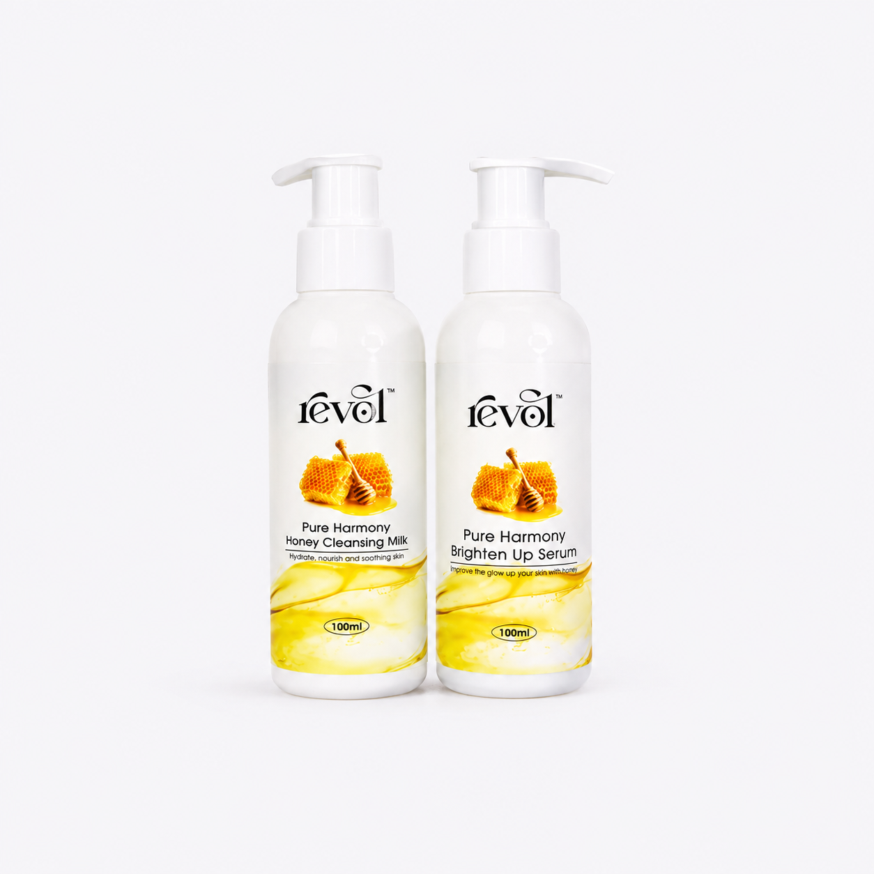 Pure harmony cleansing milk and Brighten up serum
