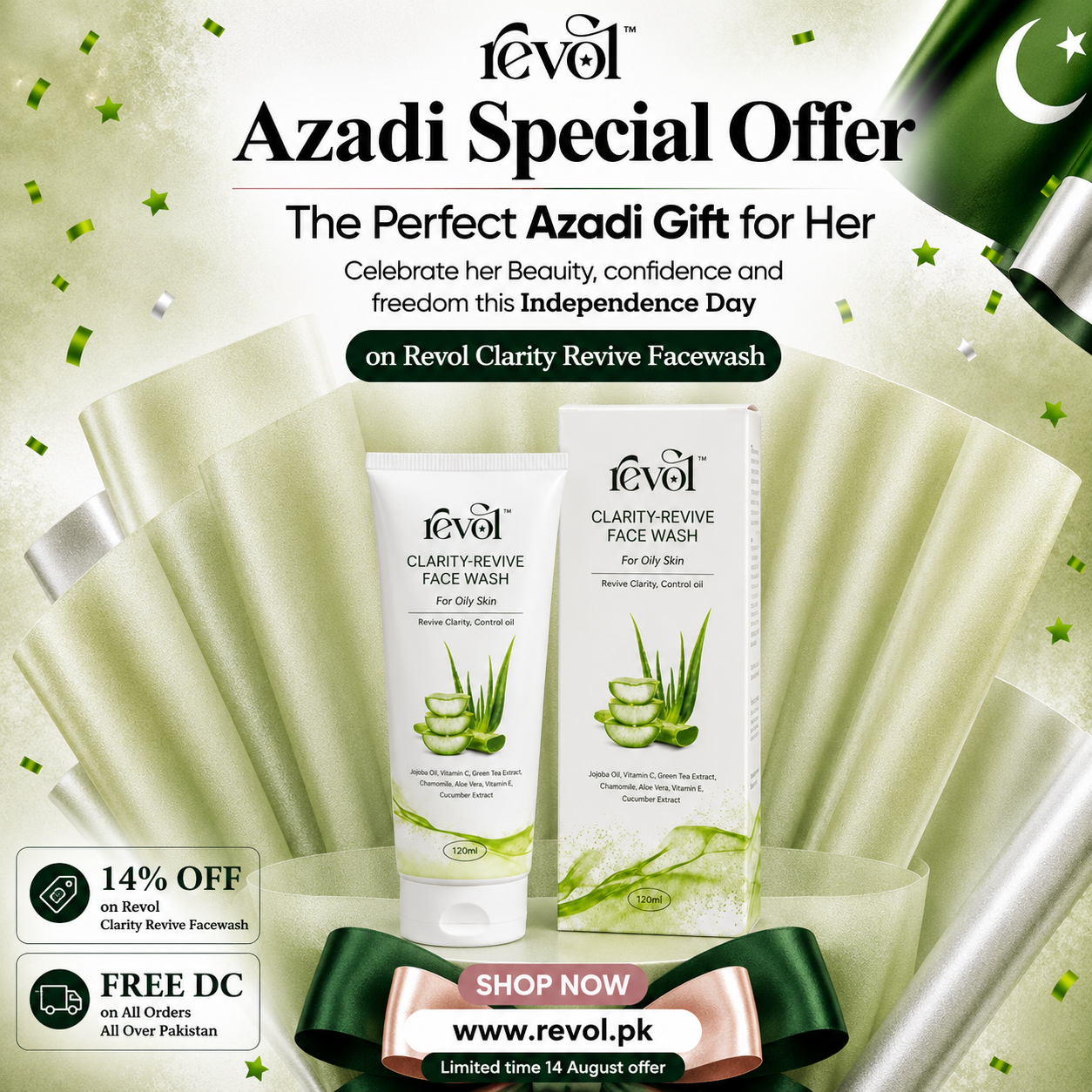 Clarity-Revive Face Wash (For Oily Skin) - Azadi Sale