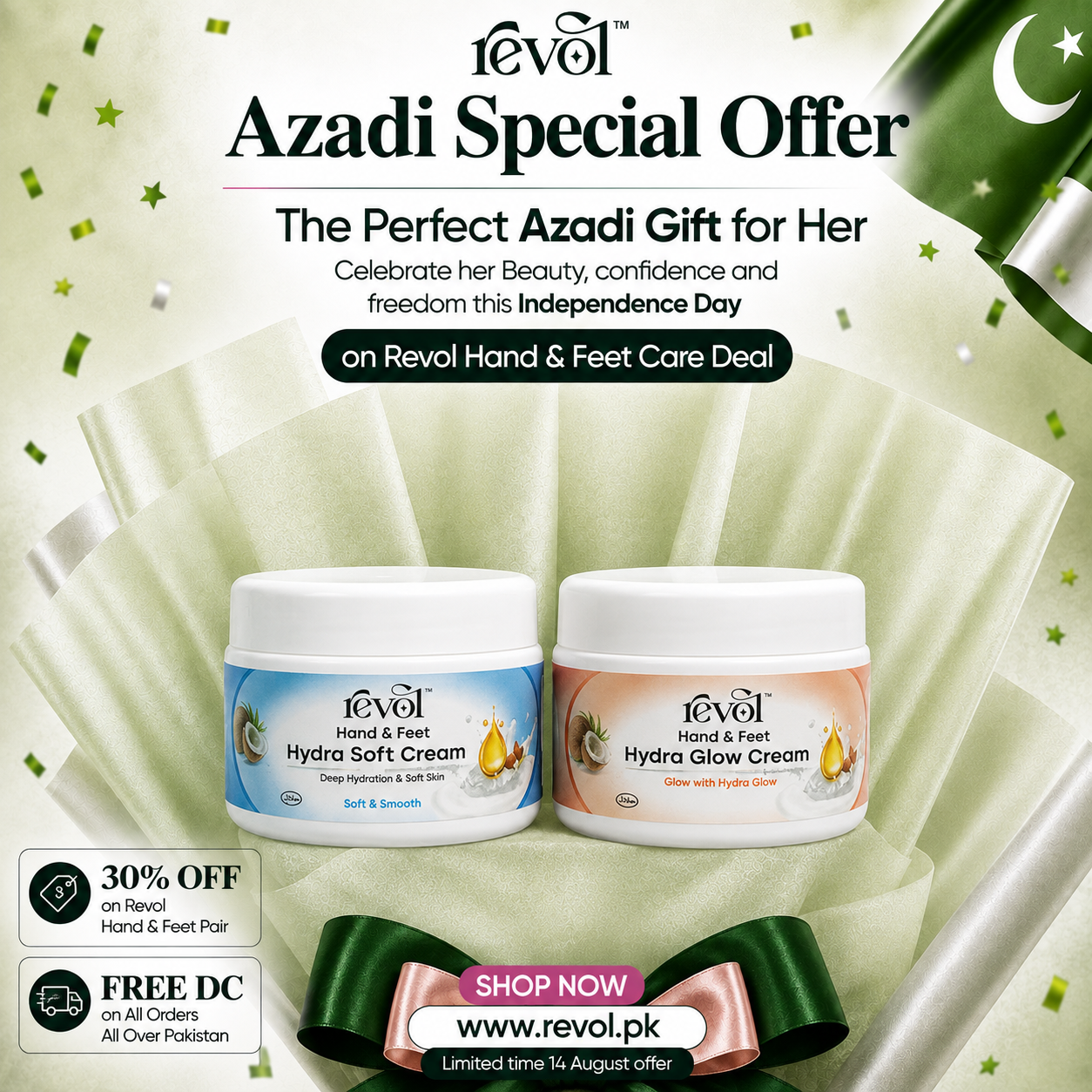 Hand & Feet Creams Pair: Hydra Glow + Hydra Soft - Azadi Sale