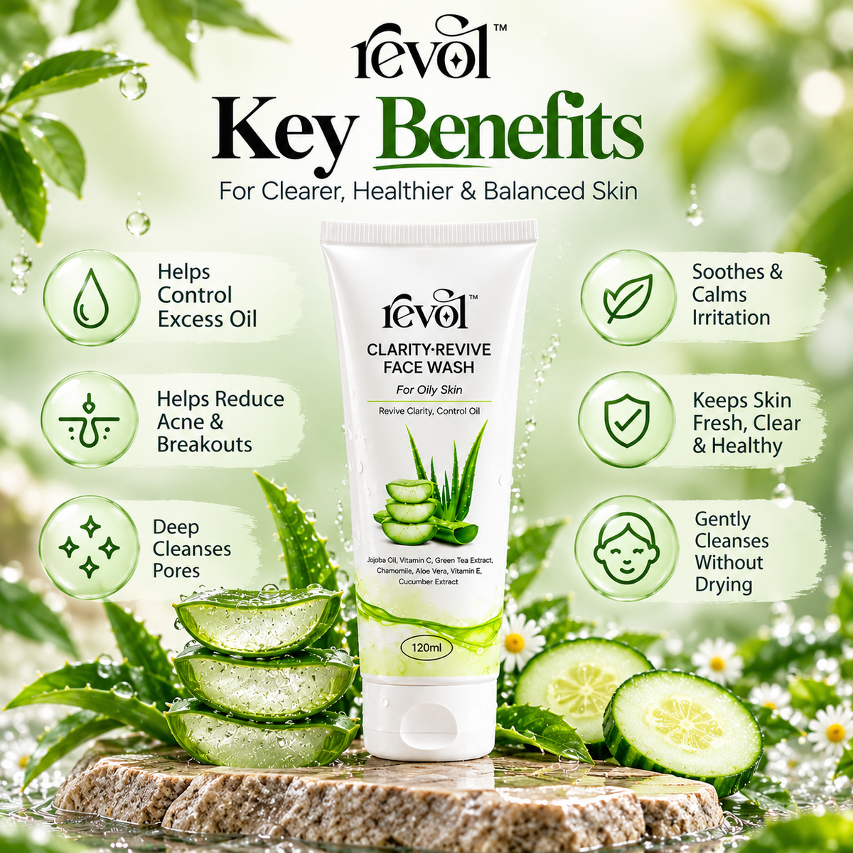 Clarity-Revive Face Wash (For Oily Skin) - 120ML