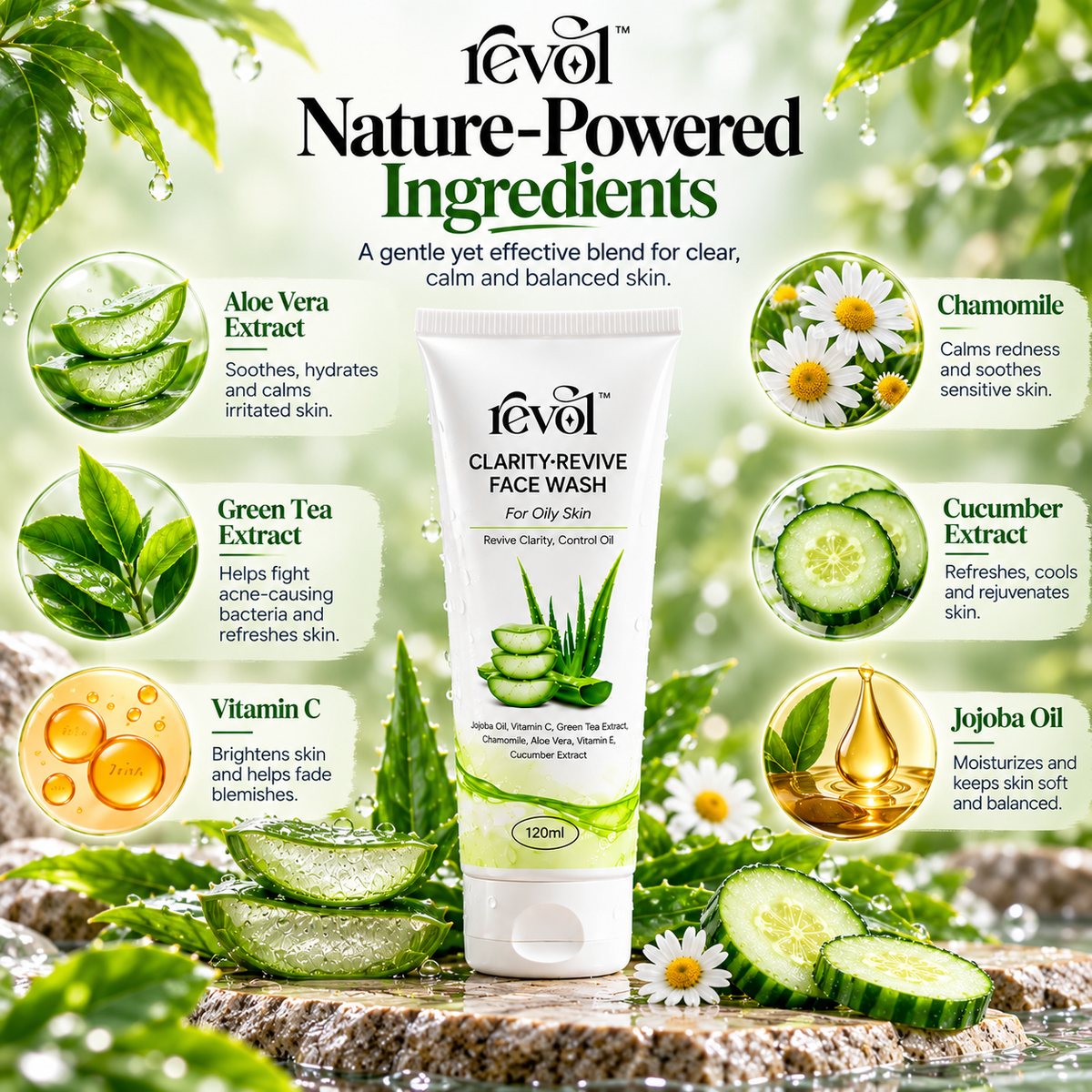 Clarity-Revive Face Wash (For Oily Skin) - 120ML